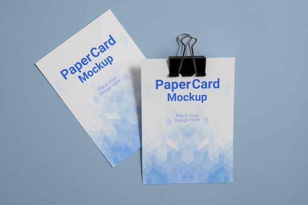 PSD to view over paper with clip mockup