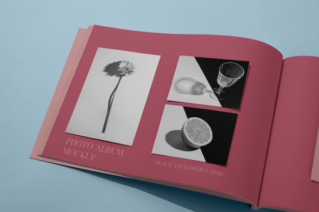 사진 앨범 목업 디자인 보기