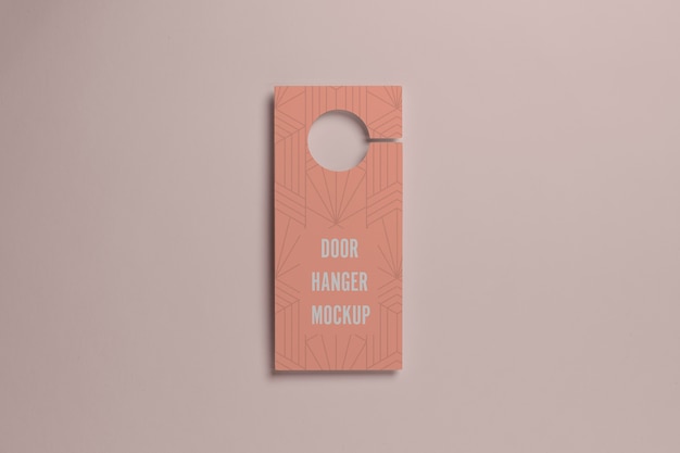 PSD above view pink door hanger