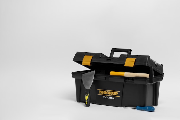 PSD view of plastic tool box mock-up