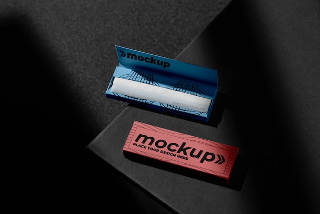 View of rolling paper or blanks with cardboard cover