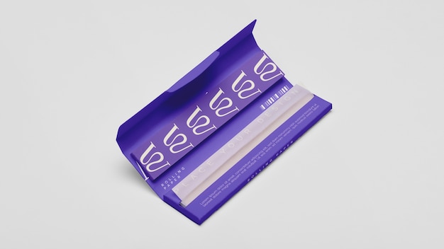 View of rolling paper mock-up design