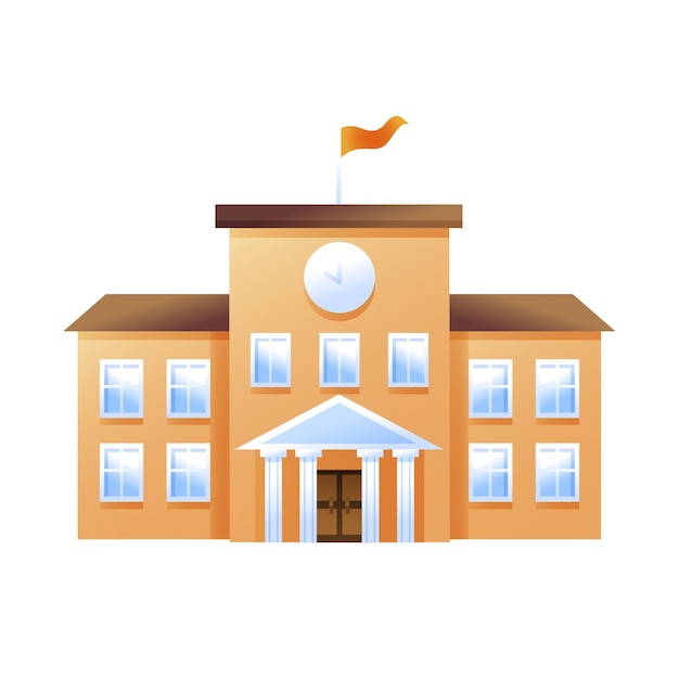 学校の建物と建築の景色