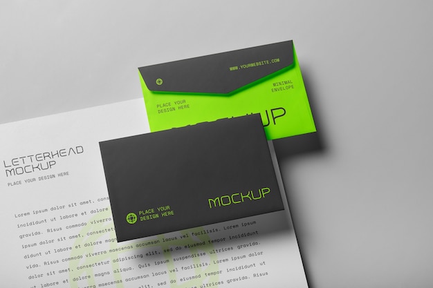 PSD view of simple minimal envelope mock-up