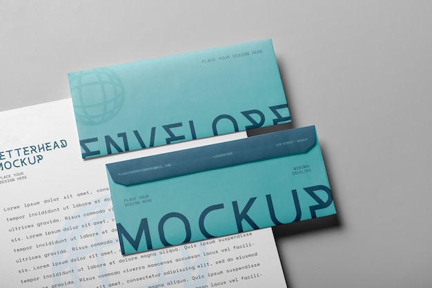 PSD view of simple minimal envelope mock-up