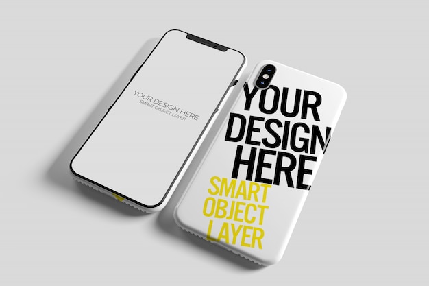View of a Smartphone Case Mockup