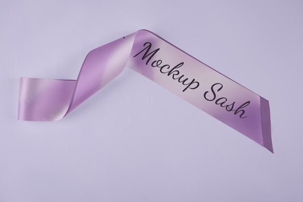 PSD view of textile sash mock-up design