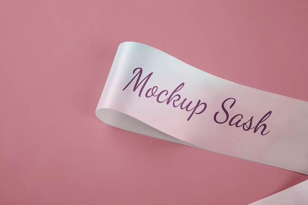 view of textile sash mock-up design