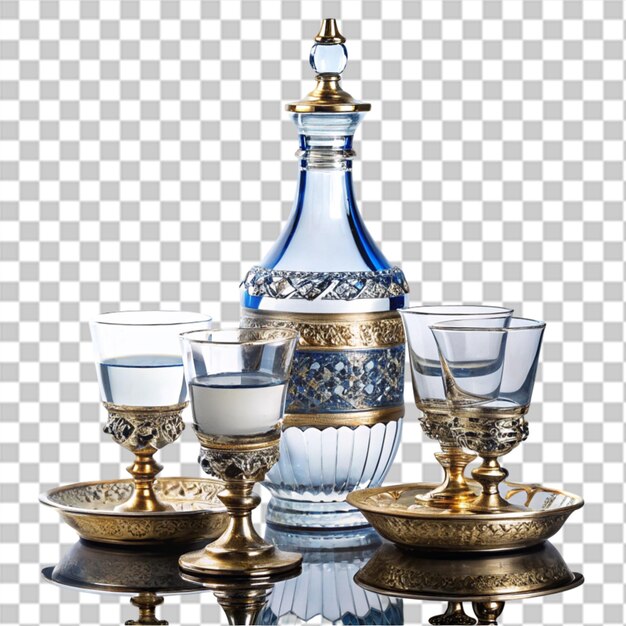 PSD view of traditional tea set on a table in marrakech