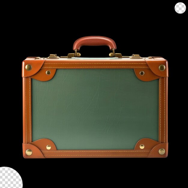 PSD view of vintage briefcase png transparent