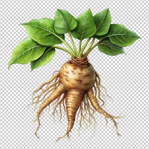 PSD vigorous root on transparent background