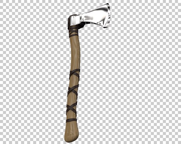 PSD viking axe isolated on transparent background 3d rendering illustration