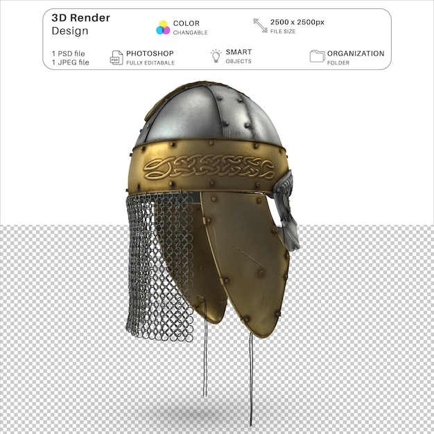 PSD viking helmet 3d modeling psd