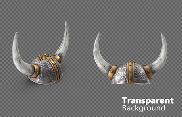 PSD viking helmet on transparent background