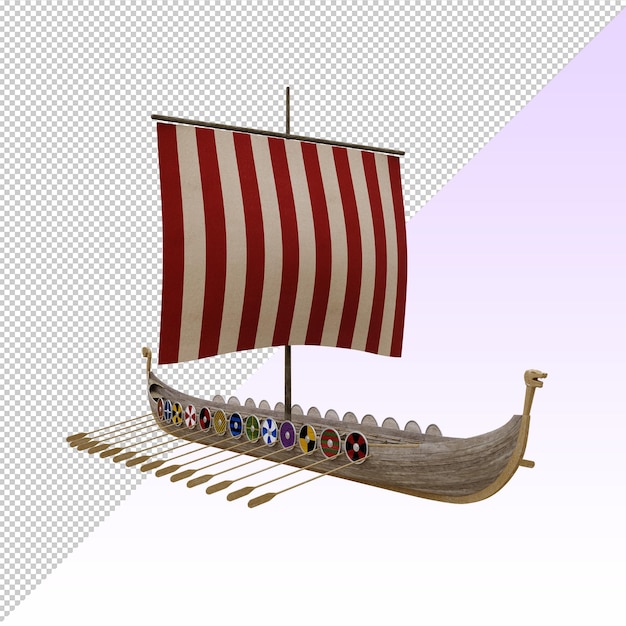 PSD viking longship