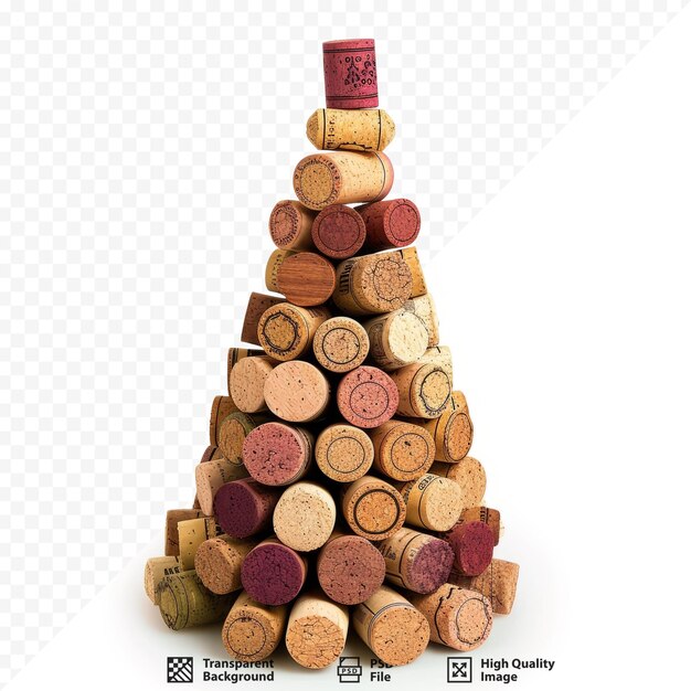 Villamagna made of wine corks isolated on white isolated background