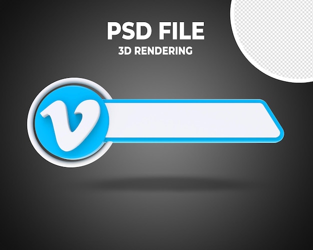 Vimeo lagere derde banner 3d-stijl