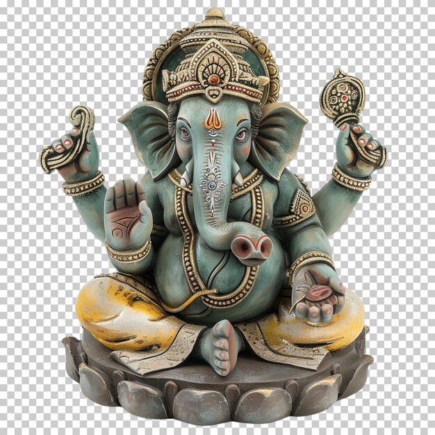 PSD vinayaka chaturthi ganpati ganesh chaturthi ganesh festival geïsoleerd op een doorzichtige achtergrond