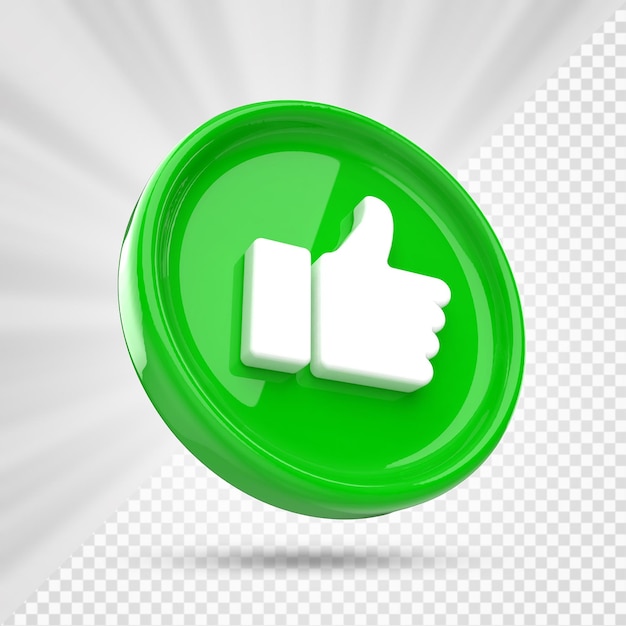 Vind ik leuk-pictogram Vind ik leuk-knop . 3D-element