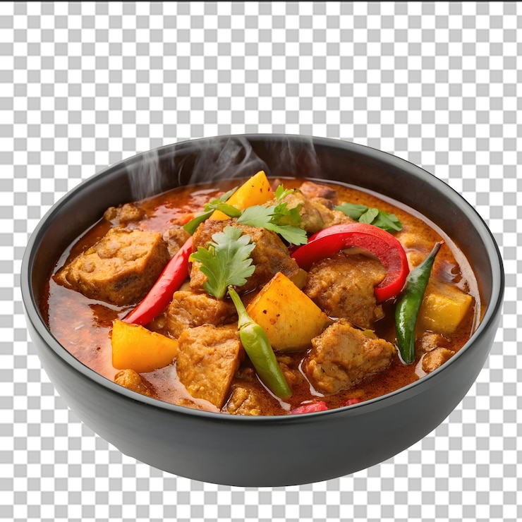 PSD vindaloo 隔離在透明的背景上