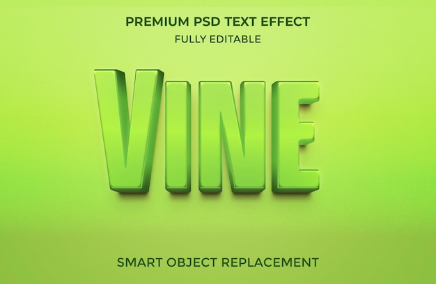 vine 3d style text effect template