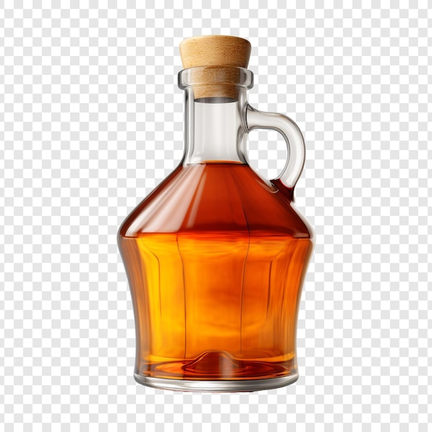 PSD vinegar bottle isolated on transparent background