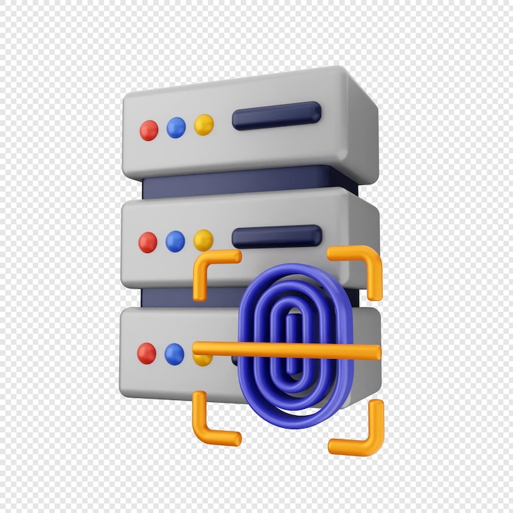 PSD vingerafdruk van een 3d-internetbeveiligingsserver