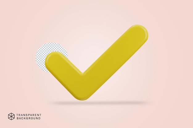vinkje 3d geverifieerde pictogram vectorillustratie