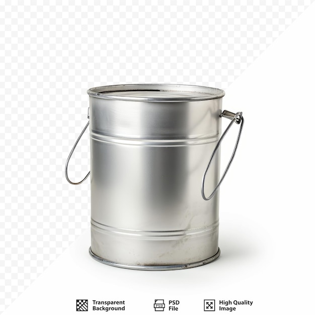 PSD vintage aluminium drum for milk isolated on white