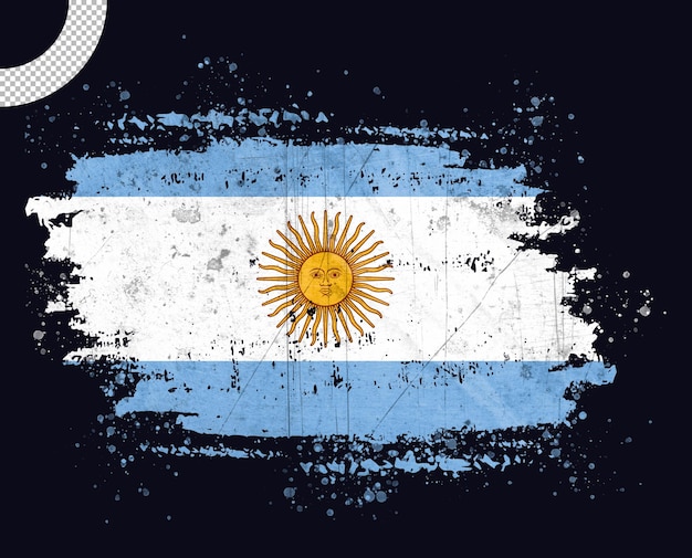 PSD bandiera argentina vintage con pennellata