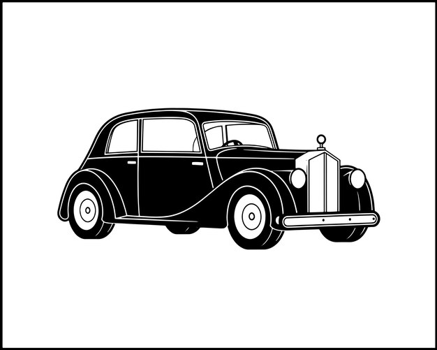 PSD vintage auto logo vector pictogram snel elegant