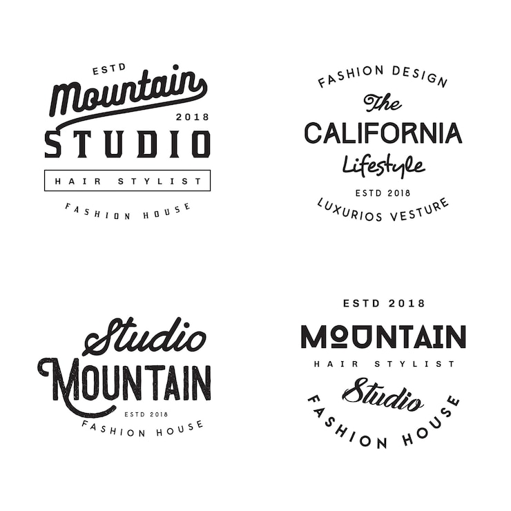 PSD vintage badges en logo's psd