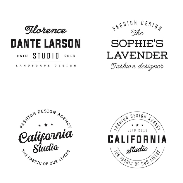 PSD vintage badges en logo's psd