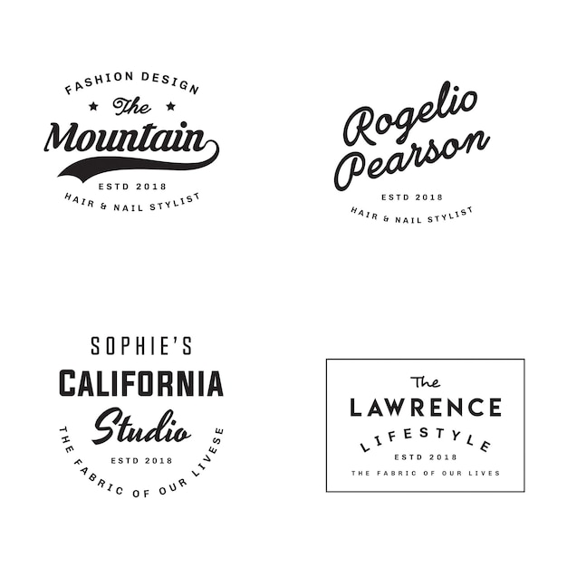 Vintage badges and logos psd