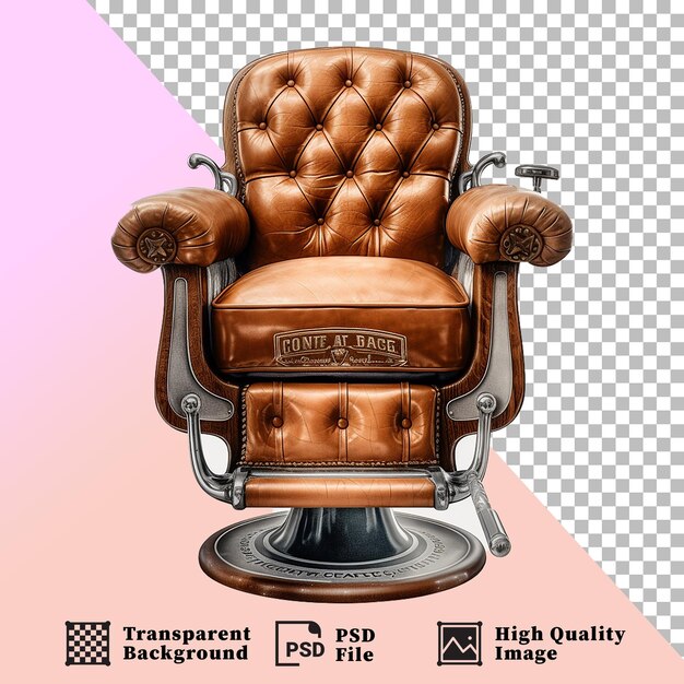 Vintage barber chair isolated on transparent background png