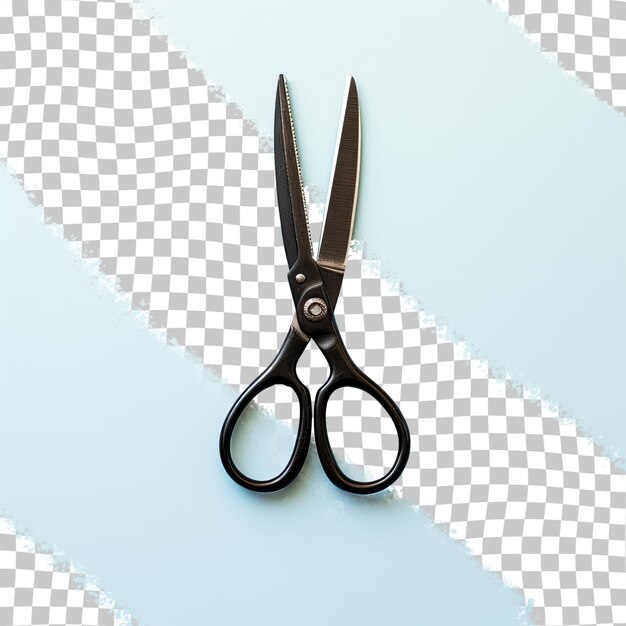 PSD vintage black scissors for dressmaking isolated on a transparent background