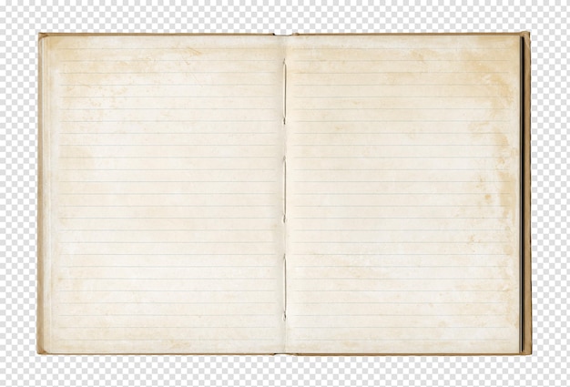 vintage blank open notebook