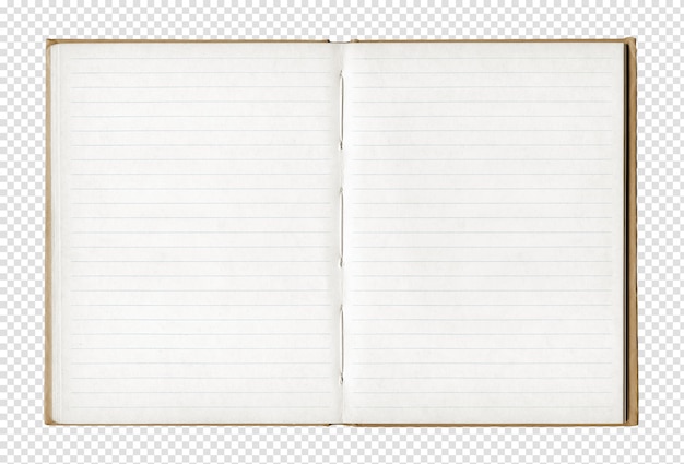 PSD vintage blank open notebook