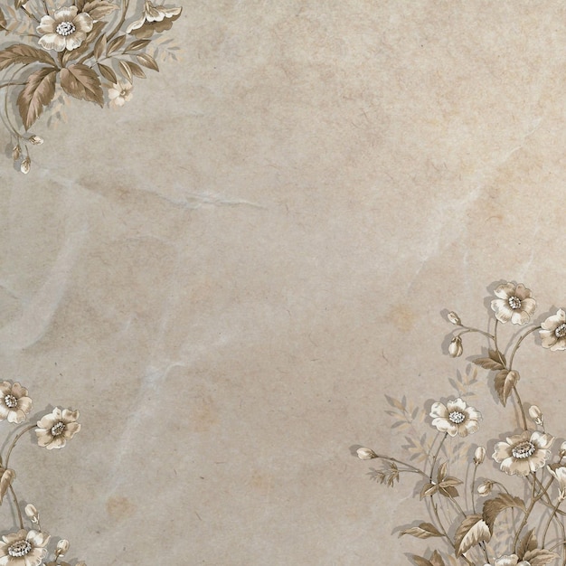 Vintage bloemenarrangement op gestructureerd papier