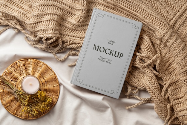 PSD vintage book mockup