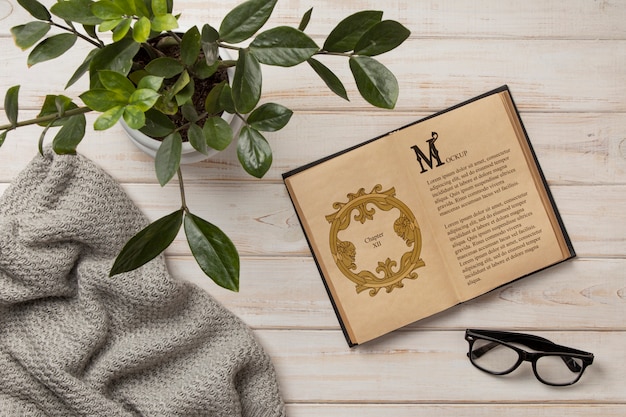 PSD vintage book mockup