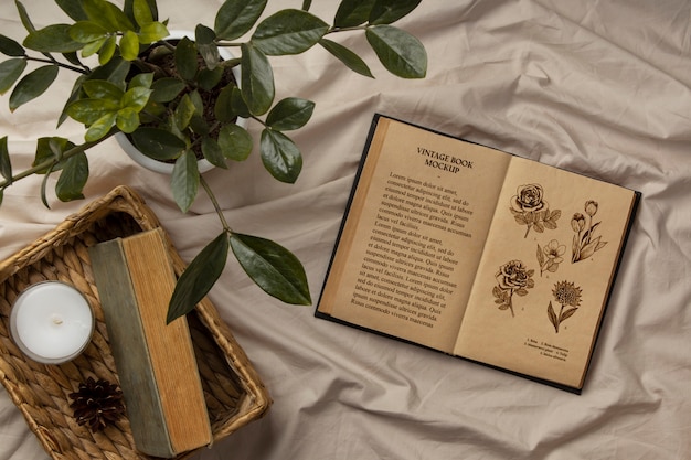 PSD vintage book mockup