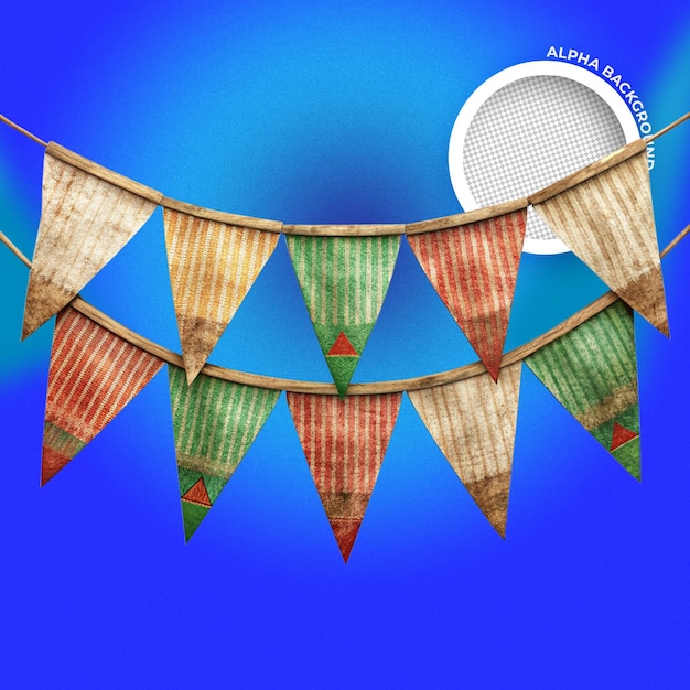 vintage bunting flags for festive party decorations june celebration