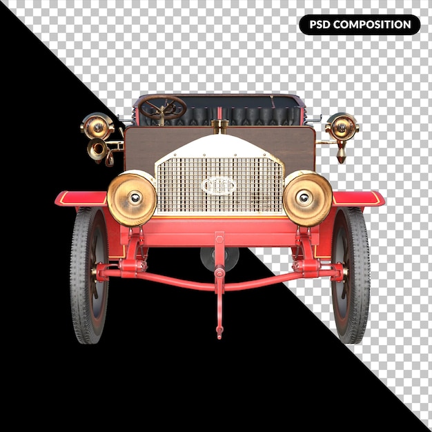 Vintage car isolated 3d