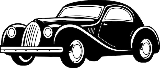 PSD vintage car logo wektor ikona szybki elegancki