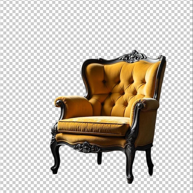 Vintage chair on short legs mustard color beautiful material