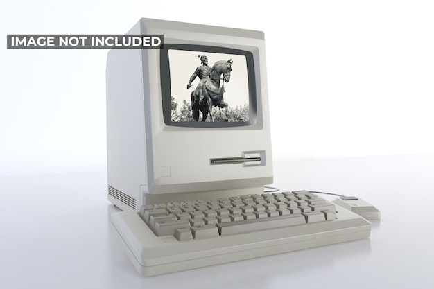 PSD vintage computer mockup