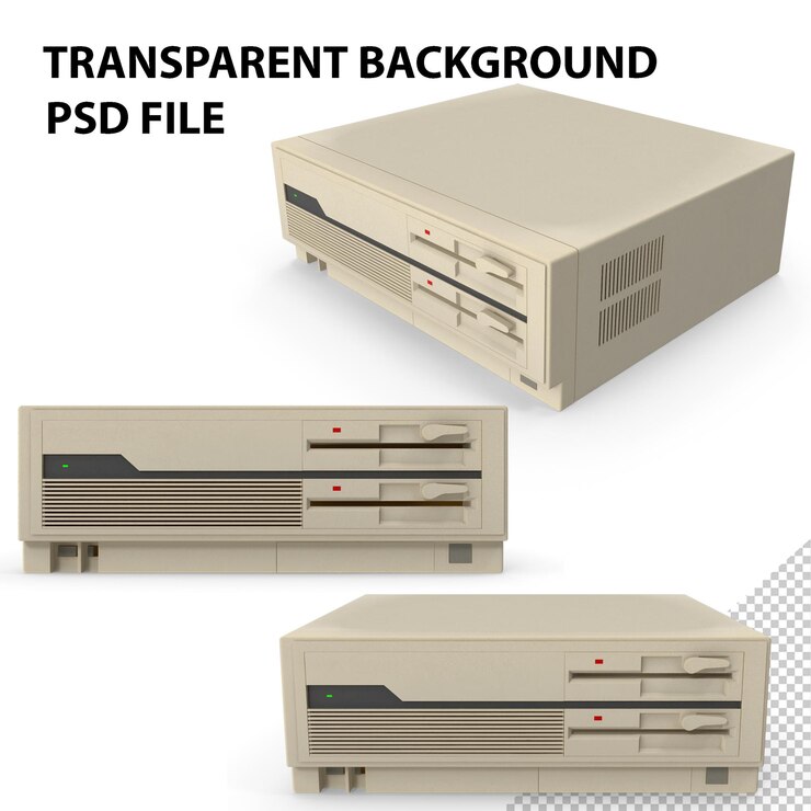PSD vintage computer workstation terminal png
