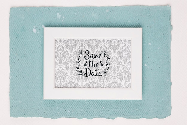 Vintage design for save the date mock-up