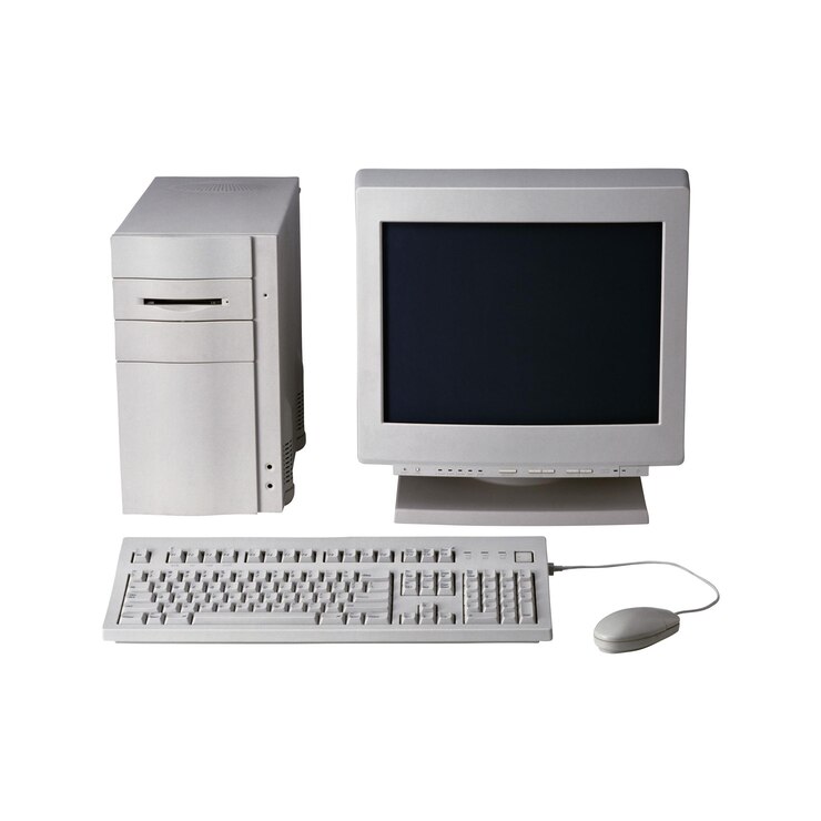PSD vintage desktop computer setup
